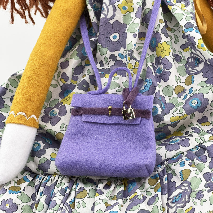 'Hattie' Heirloom Felt Handmade Rag Doll in Liberty London Betsy