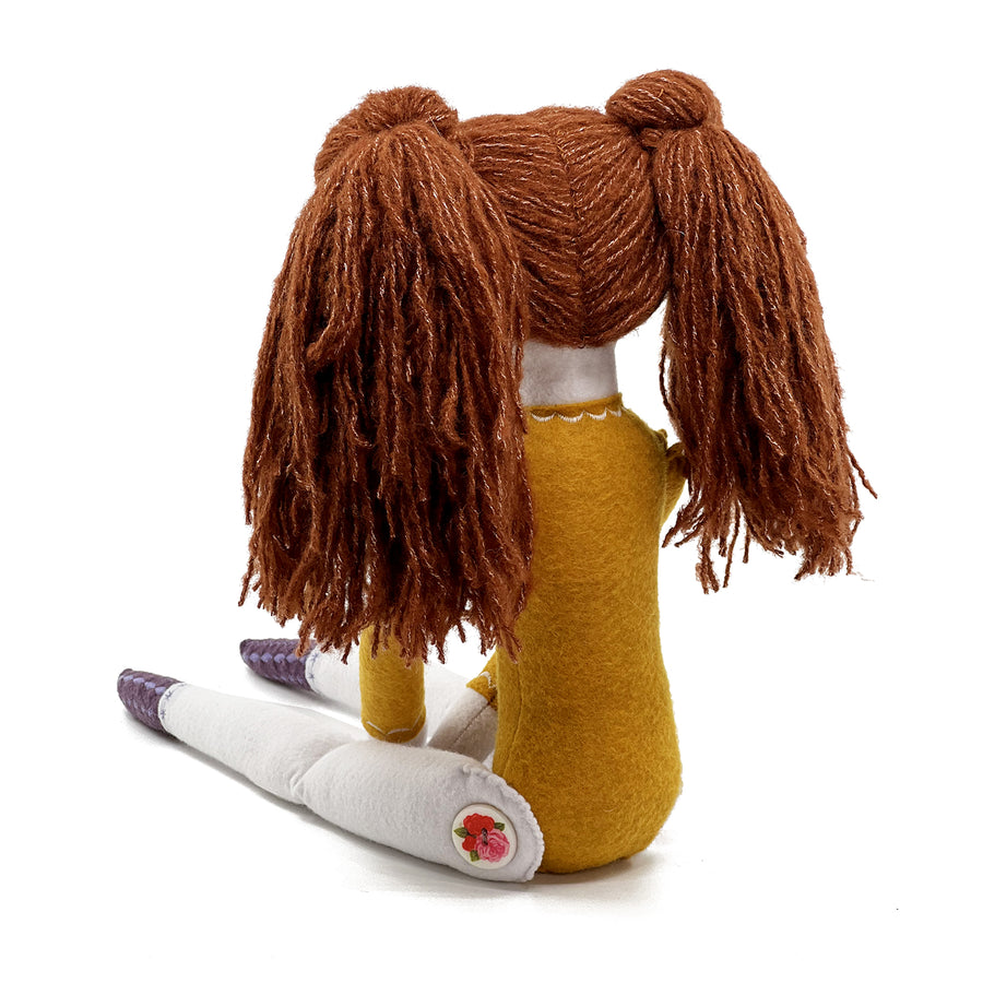 'Hattie' Heirloom Felt Handmade Rag Doll in Liberty London Betsy