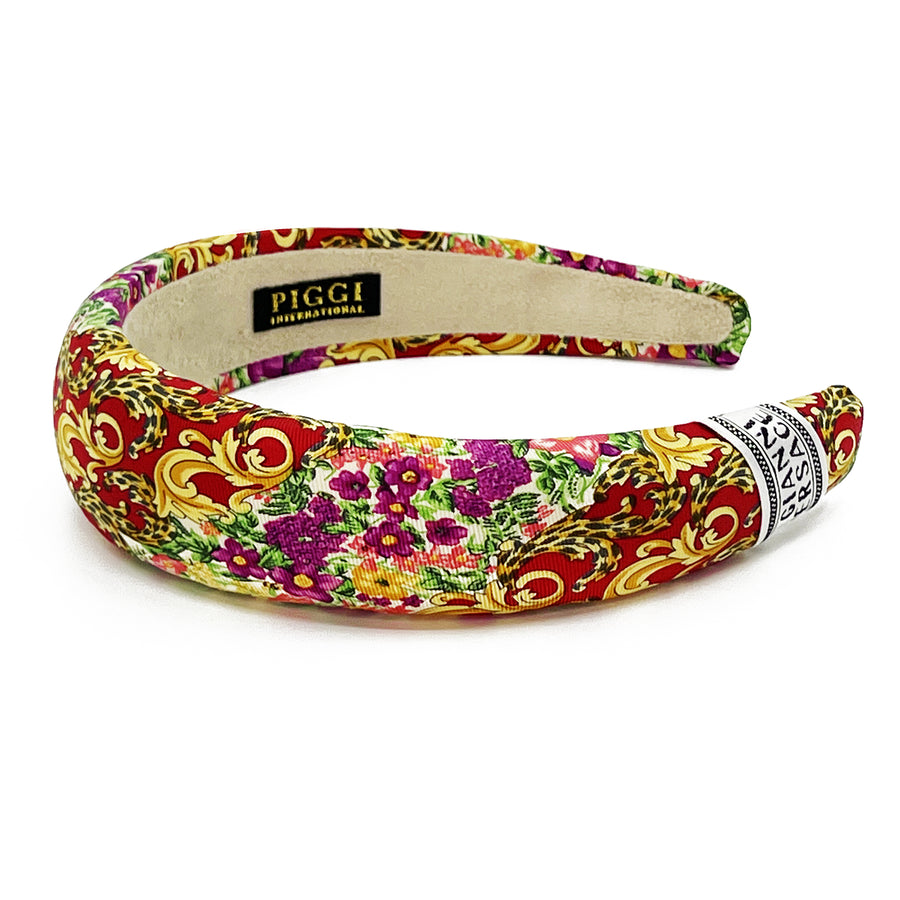 Alice Headband made from Versace Floral Men's Silk Tie