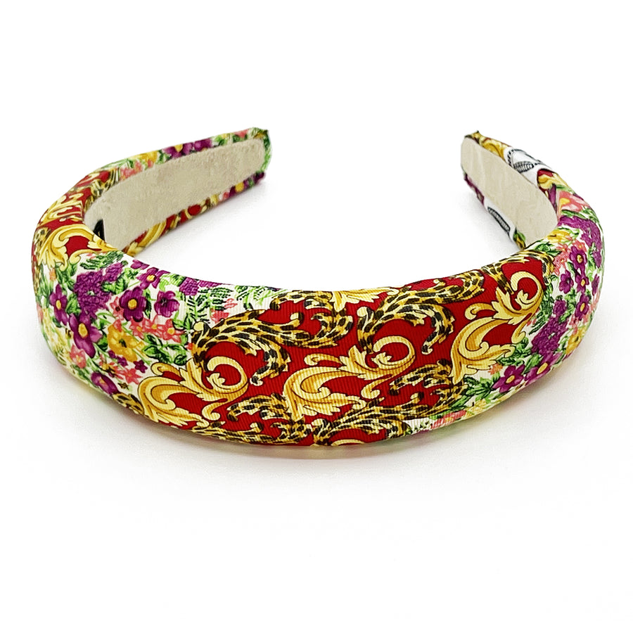 Alice Headband made from Versace Floral Men's Silk Tie