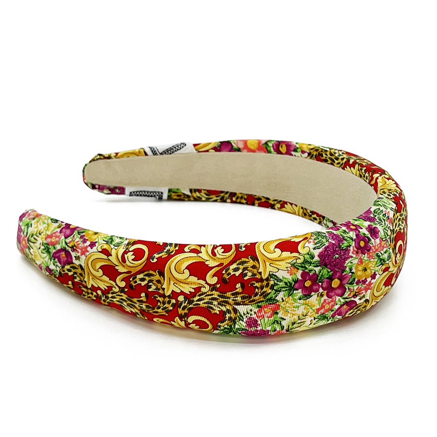 Alice Headband made from Versace Floral Men's Silk Tie