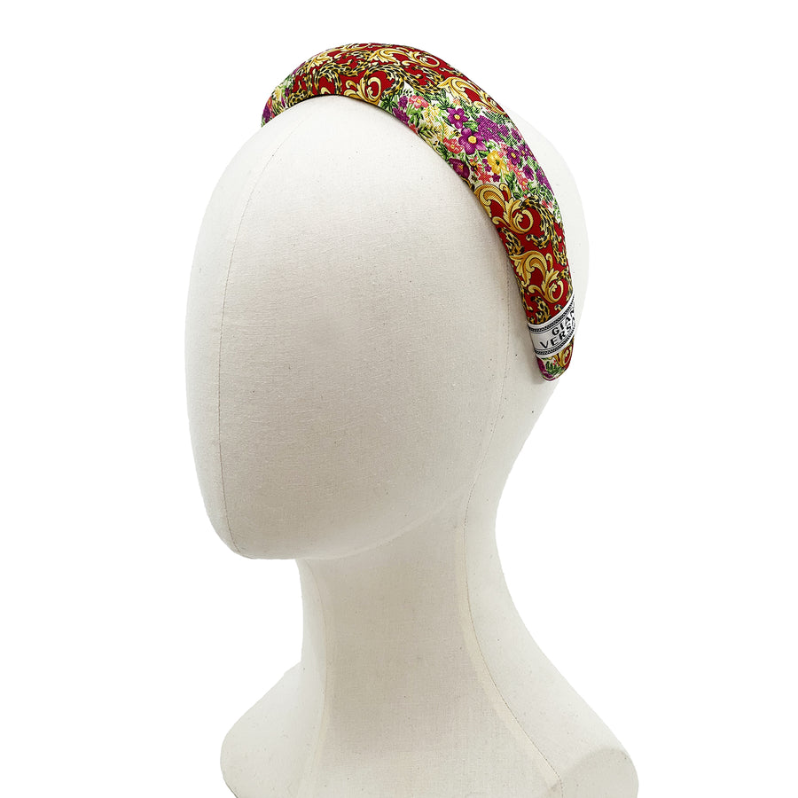 Alice Headband made from Versace Floral Men's Silk Tie