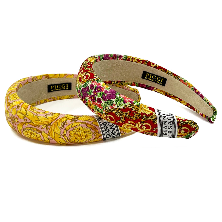 Silk Versace Men's Ties Upcycled into Alice Headbands