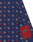 Blue GG and Strawberry Silk Men's Tie