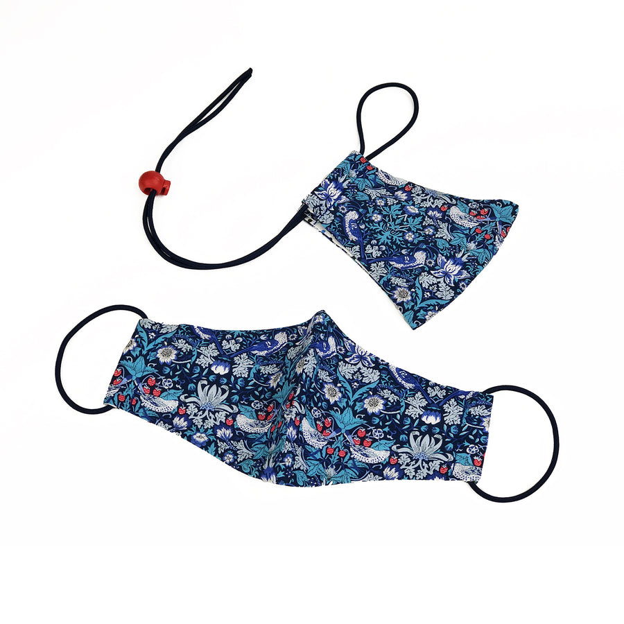 Liberty of London The Strawberry Thief Navy 3 Layer Face Mask